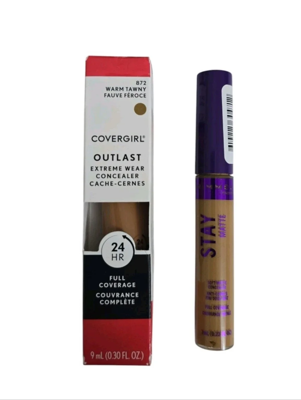 Concealer Bundle Rimmel Matte Amber CoverGirl Outlast Tawny Full Coverage Set